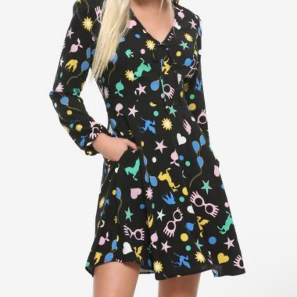 Hot Topic Harry Potter Luna Lovegood Long Sleeve Dress Size Small BNWT